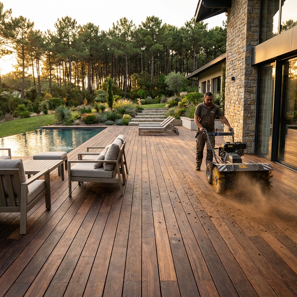 Nettoyage terrasse bois Hossegor